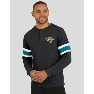 Darius Rucker Collection Jacksonville Jaguars Black Waffle Knit Henley Large